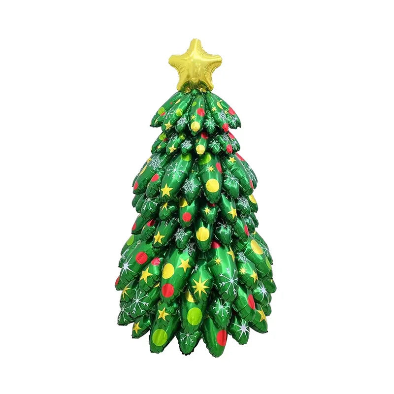 3D DIY Christmas Tree Aluminum Foil Balloon Splicing Christmas Tree Balloon Christmas Decoration Christmas 2024 Supplies