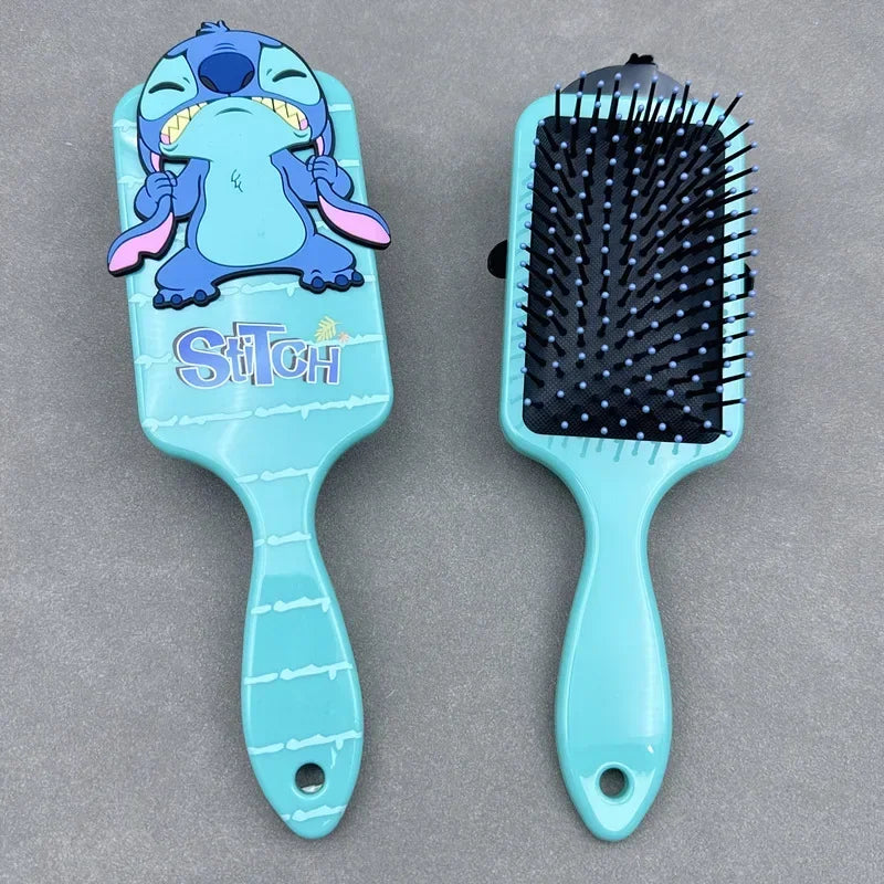 Miniso Disney Anime Lilo Stitch Combs Cartoon Stitch Mickey Minnie Mouse Air Cushion Massage Combs Children Girls Comb Hair Brus