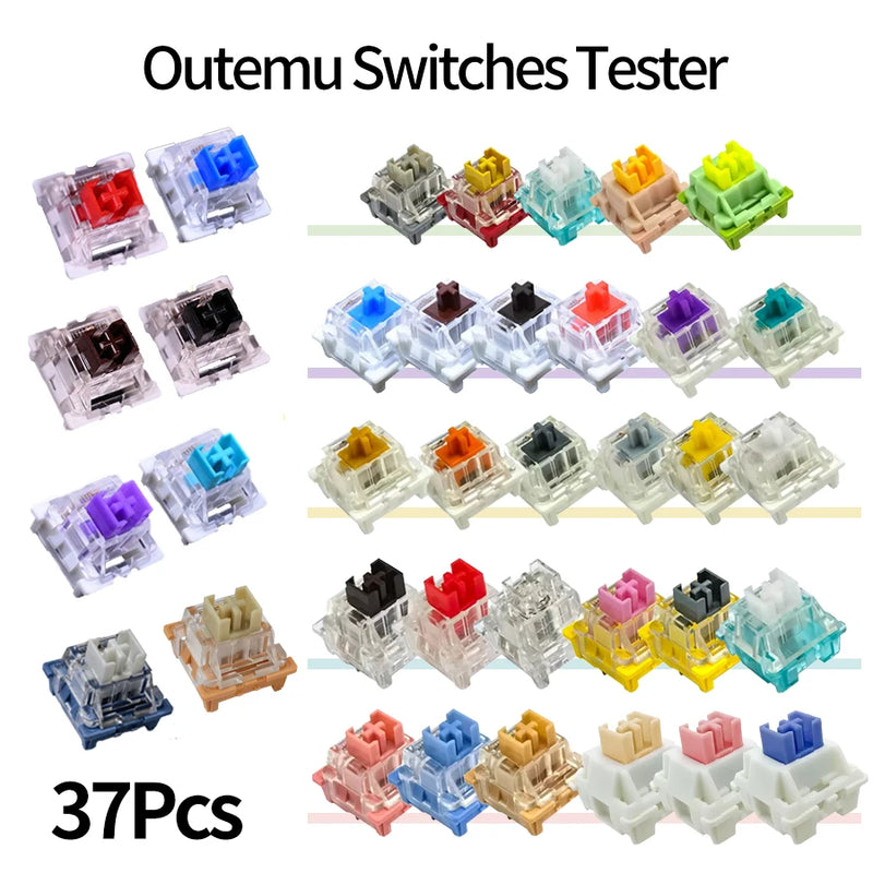 Outemu Switches Tester for Mechanical Keyboard Blue Red Brown Black Purple Green Gold Silver Silent White Axis Customize Gaming