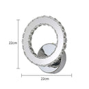 Crystal Wall Lamps, 6000K LED Wall Lamp K9 Crystal 16W LED Wall Sconce for Living Room, Bedroom, Cool White Light