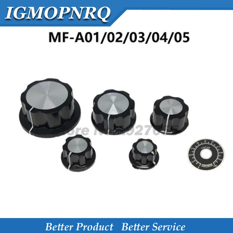 5Pcs MF-A01 MF-A02 MF-A03 MF-A04 MF-A05 Potentiometer Knob WH118/WX050 Rotary Switch Electronic 6mm