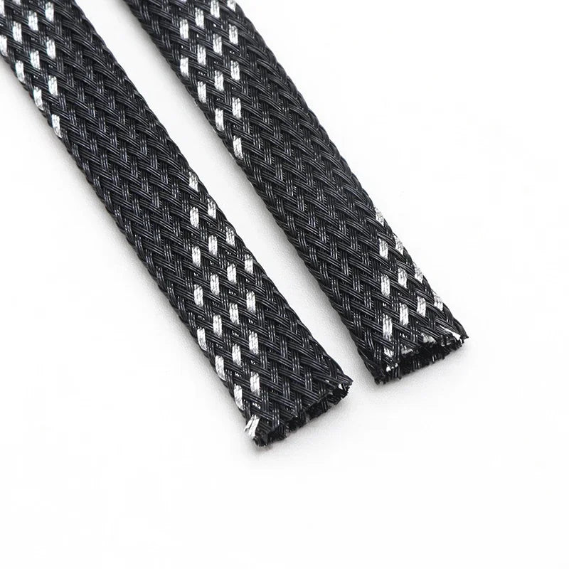 1/5/10M 2 4 6 8 10 12 14 16 20 25 30 40 50 60mm High Density PET Braided Expandable Sleeve Wire Wrap Insulated Protector Sheath