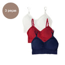3 Pcs Women's Lingierie Cropped Women's Bras Sexy Bras Women's Tops Free Shipping Sutia Polyester 90%