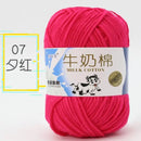 2Pcs Milk Cotton Knitting Yarn Soft Warm Yarn for Hand Knitting Worsted Crochet Threads Wool Line for Handmade