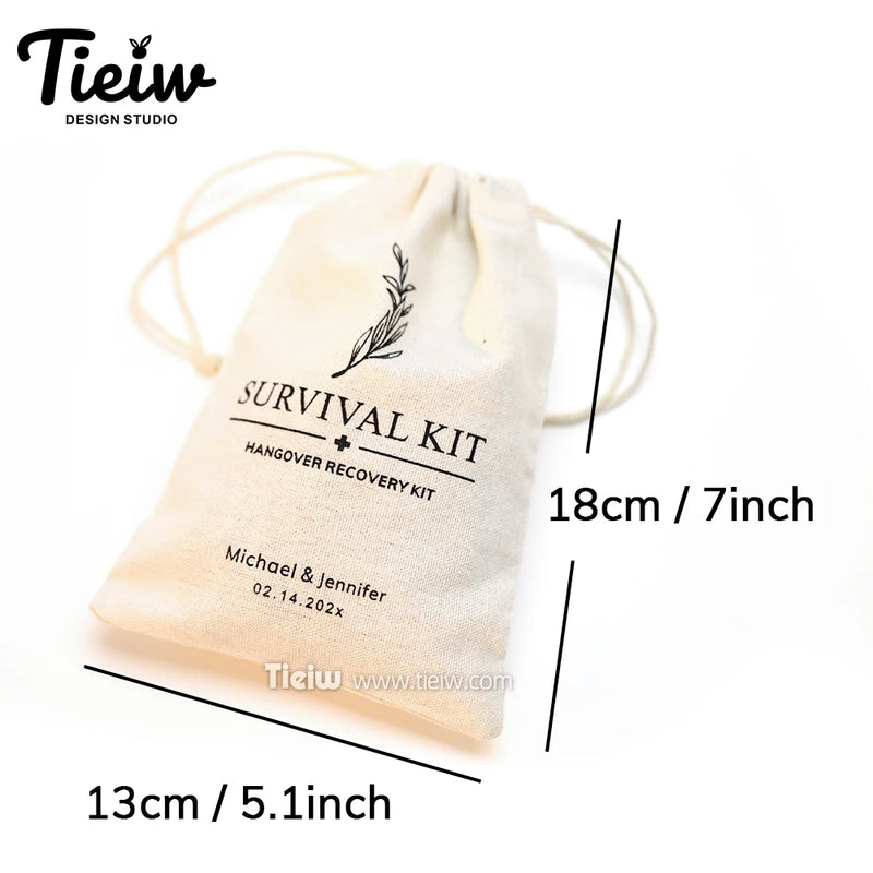 30pcs Personalized Hangover Kit Bags-Tieiw-Custom Wedding Favor Recovery Kit Pouches For Party Celebration Event Essentials Gift