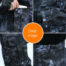 Men's Spring Summer Military Uniform Outdoor Camouflage Suit Black Python Pattern Wear-resistant Overalls Labor Insurance Cloth