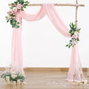 2pcs Sage Green Wedding Arch Chiffon Sheer Drapes ,Wedding Arch Drapes Sheer Backdrop Curtain for Wedding Ceremony Party Decor