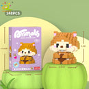 HUIQIBAO Mini Cute Anima Micro Building Blocks 3D Diamond Model LION Bricks DIY City Construction Toys for Children Kids Gift