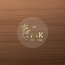 Custom Gold Foil Stickers Wedding nvitation card gift box Personalized Round logo Bridal Party Decoration Hebrew Minor Language