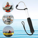 Ice Fishing Spear Hook with Barbs Scalable Fish Grip Metal Portable Fish Gaff for Outdoor Sea Boat Ice Fishing