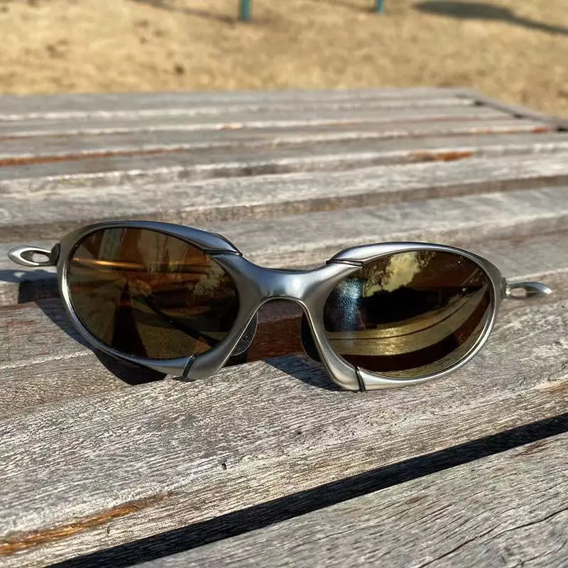 Premium Metal Frame Polarized Sunglasses, Cycling Fishing Multi-Sport Eyewear, Anti-Glare HD Vision, Outdoor Adventure Gear