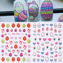 3D Bunny Nail Art Sticker Decals Decorations Easter Egg Design Cute Cartoon Rabbit Flower Nail Stickers Sliders for Manicure