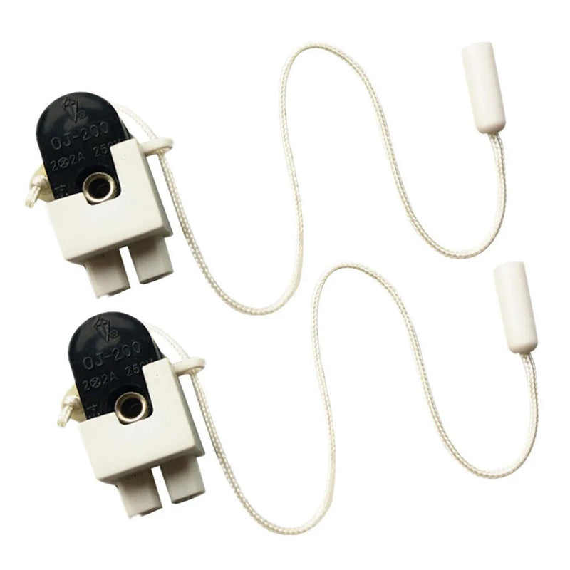 2 Pcs Repair Replacement Lamp Switches Cord-operated Switch For Office Single Pull Control Switch Eu Wall Led Lamp Light Cable