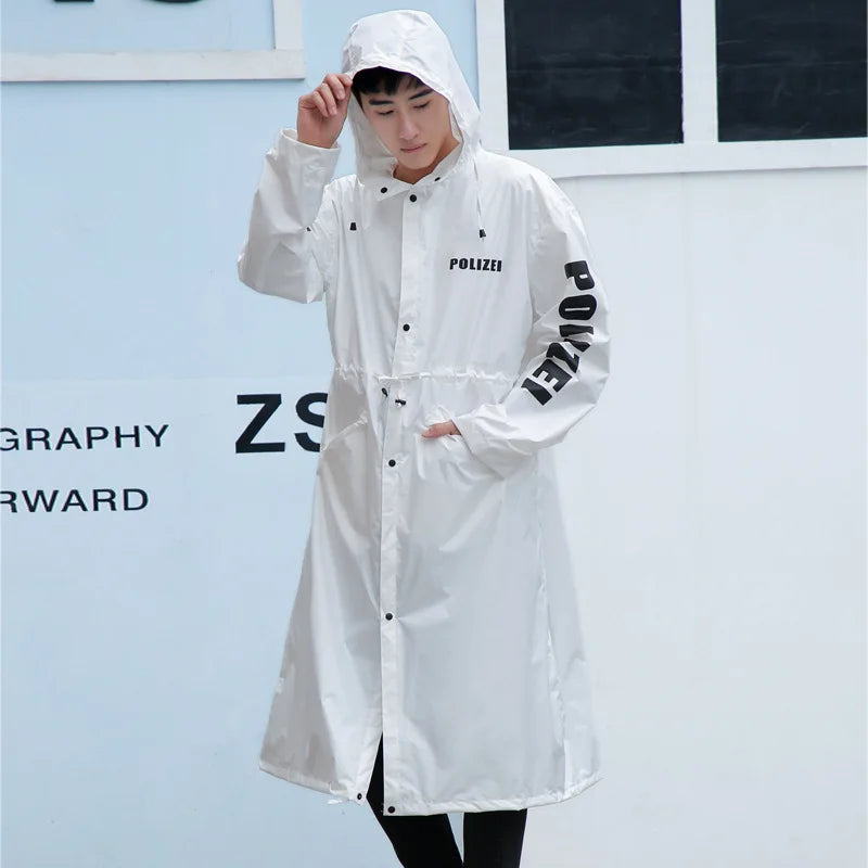 Adult raincoat female fashion hiking long increase waterproof windbreaker light body poncho male Japanese and Korean version