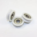 10 Pcs U Nylon Plastic Embedded 608 Groove Ball Bearings 8*30*12mm Guide Pulley