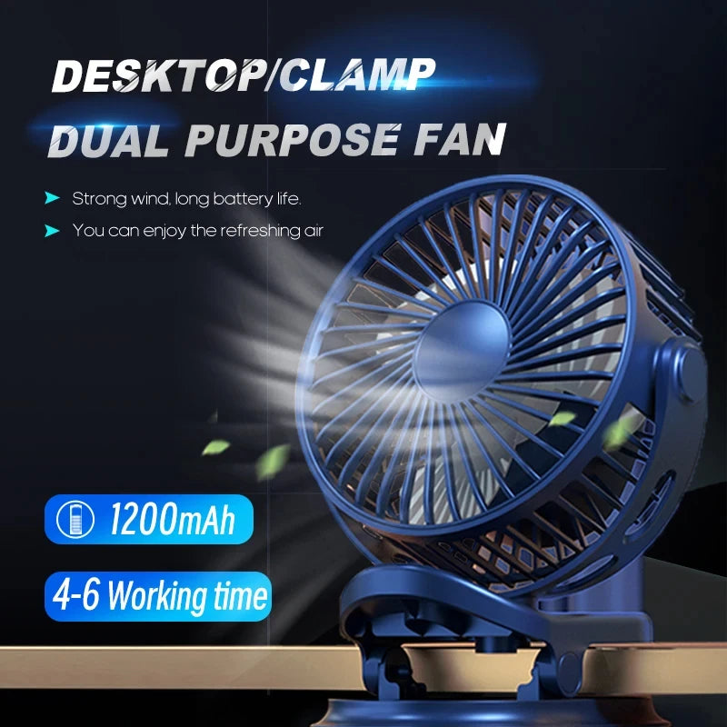 Portable Mini Hand Clip Fan USB Charging Quiet Desktop Electric Fan High Quality Student Dormitory Small Cooling Ventilador Fans