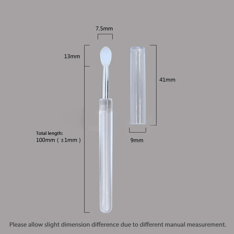 Soft Silicone Applicator Sticks Nail Powder Applying Manicure Brush Tools Washable Nail Art Silicone Pen For Uv Gel Polish