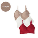 3 Pcs Women's Lingierie Cropped Women's Bras Sexy Bras Women's Tops Free Shipping Sutia Polyester 90%
