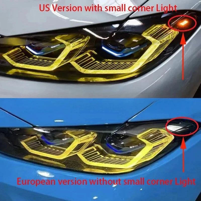 Yellow Lemon DRL LED Boards For 2021 2022 BMW M3 M4 G22 G23 G26 G80 G82 G83 430i M440i Laser Headlight Daytime Running Light