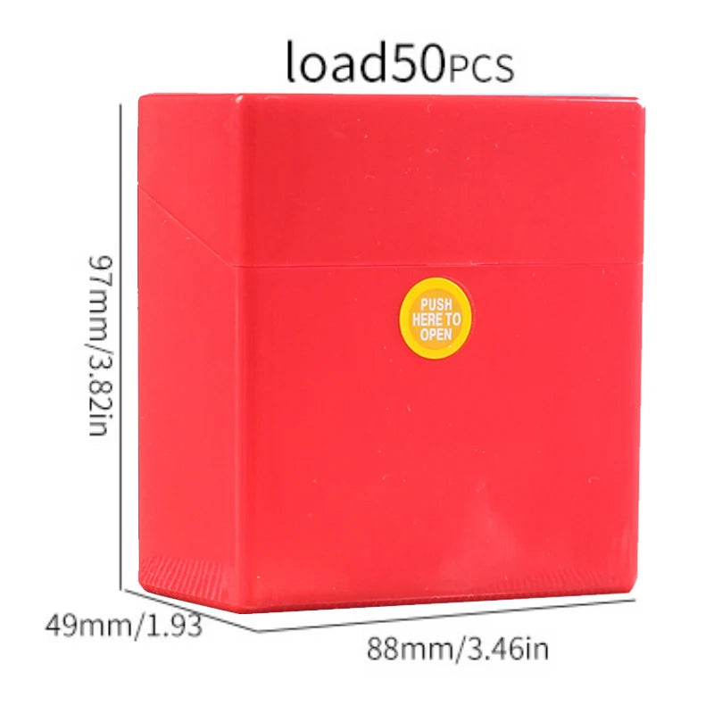 High-capacity Cigarette Box for 50 Pack Portable Plastic Creative and Personalized Thick Cigarette Storage Box