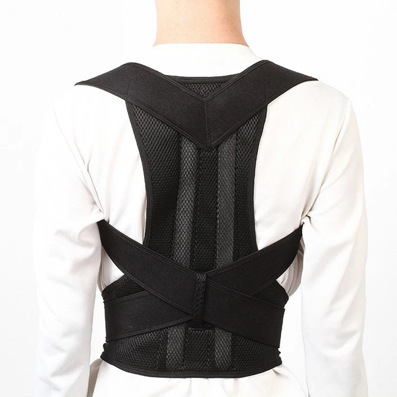 Reinforced Belt Lumbar Column Posture Corrector Vest Adjustable Back Support Strap Shoulder Spine Brace Neck Stretcher Trainer