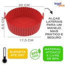 Kit 5 Forma De Silicone Para Air Fryer Forno Microondas Fritadeira Assadeira Reutilizável Antiaderente Flexível