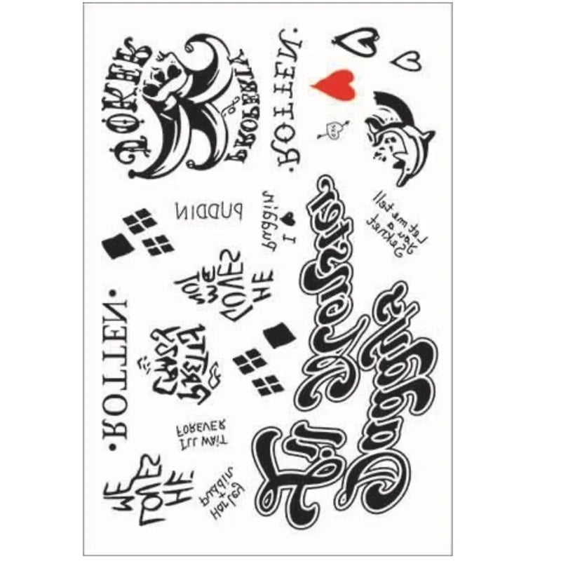 Halloween Tattoos Stickers Horror Makeup Joker Smile Stickers For Halloween Decoration Haunted House Cosplay Props Costume