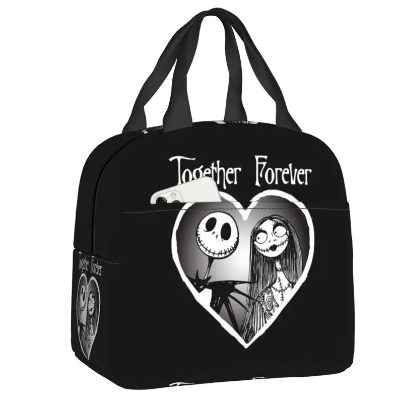 Custom Halloween Insulated Lunch Bag The Nightmare Before Christmas Portable Thermal Cooler Lunch Box Container Tote Bags