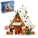 Christmas Tree and Decorations Santa Claus Sleigh Snowman Building Blocks Toys Suit with Light Kit for Children's Gifts