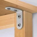 Stainless Steel Corner Bracket L Right Angle Connector Brackets Furniture Cabinet Fastener Corner Brace Shelf Support with Screw