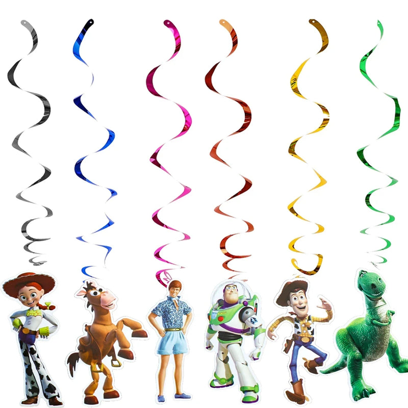 Toy Story Birthday Party Supplies  Cowboy Buzz Lightyear Balloons Snap Bracelet Paper Plate Cup Banner Birthday Gift Surprise