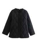 TRAFZA Streetwear Armygreen Oversized Long Jackets Women Long Sleeve O Neck Single Buttons Autumn Winter Coats Casual Outwears