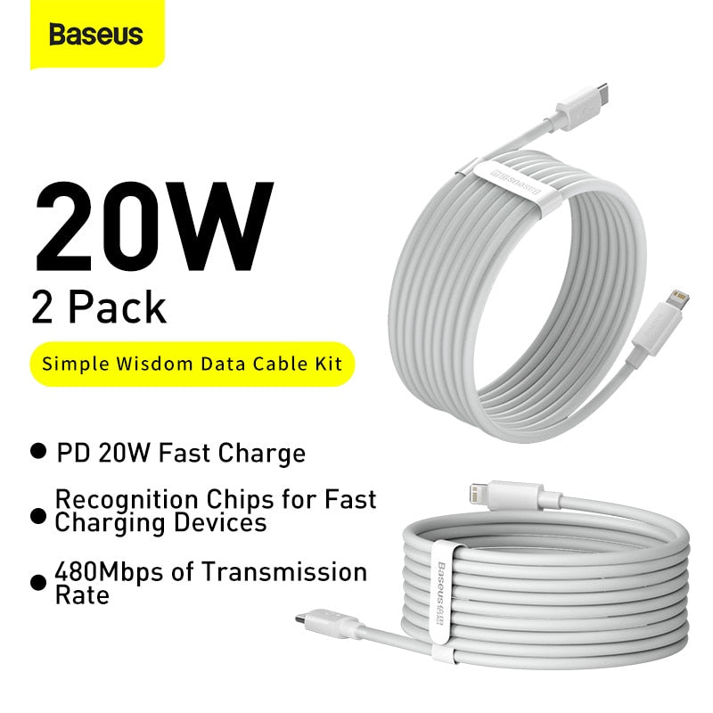 Baseus USB Type C PD 20W Cable for iPhone SE 11 12 13 14 Pro Max X XS 8 Fast USB C Cable for iPhone Charging Cable Type C Wire