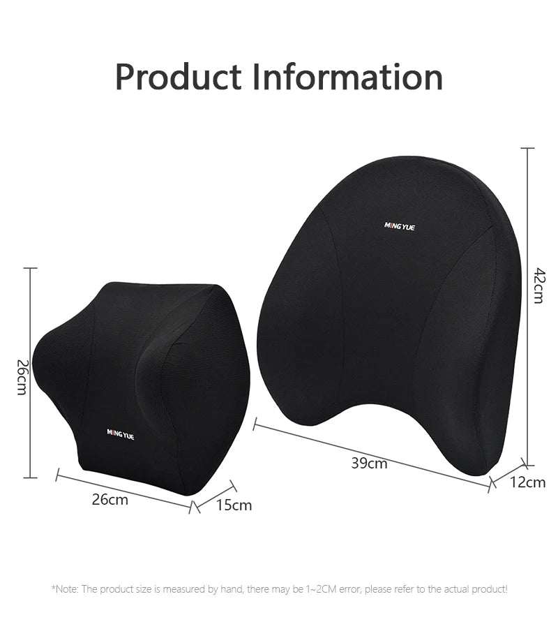 Car Lumbar Support Headrest Neck Pillow Support Universal Soft Neck Pillows Cushion Car Memory Foam Lumbar Pillow Back Support