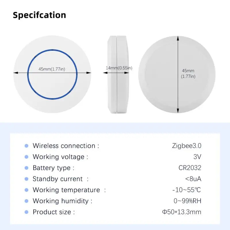 1-5PCS Tuya Zigbee Button Wireless Smart Scene Switch Automation Scenario Controller Smart Life Gadgets Zigbee Gateway Required