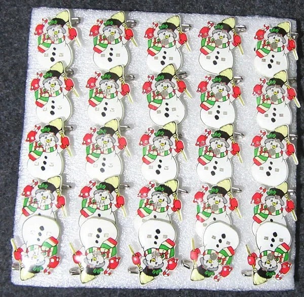 25pcs Party Love LED Flashing Brooch Pin Cartoon Light up Glow Badge Gift Cosplay Navidad Wedding Festival Halloween Christmas