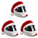 1-8PCS Santa Cycling Helmet Christmas Motorcycle Full Helmet Full Face Safe Hat Creative Plush Cover Christmas Decoration Gifts