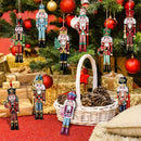 12pcs Christmas Nutcracker Soldier Wooden Pendant Xmas Tree Hanging Ornament Navidad Decoration for Home 2026 New Year Gift