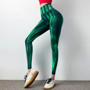 Tie Dye Leggings Women High Elastic Slim Tights Workout Running Yoga Leggings Seamless Sexy Hip Liftting Sports Pants