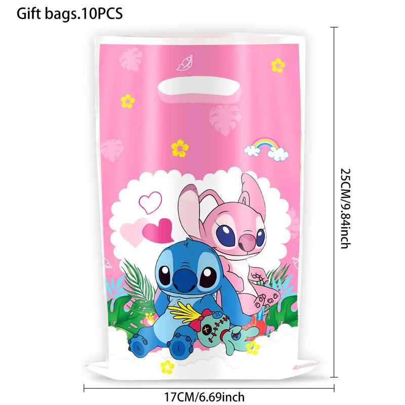 Newcomer Discount Disney Lilo&Stitch Party Gift Bag Children Candy GiftBag Party Supplies Kid Birthday Blue Stitch Home Supplies