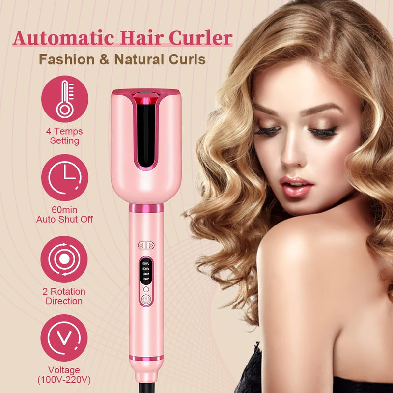 Flower Hair Waver Irons Automatic Hair Curling Iron Anti-Tangle Ceramic Rotating Hair Curler Large Slot Styling Appliances