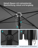 SONGMICS parasol, balcony shade, UPF 50 +, storage s bag, without Stand