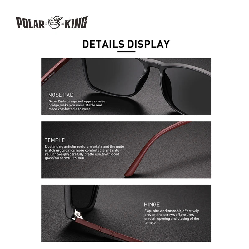 Polarking New Luxury Polarized Sunglasses Men's Driving Shades Male Sun Glasses Vintage Travel Fishing Classic Sun Glasses 400