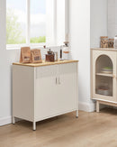 Sideboard, kitchen cupboard, double door cabinet, adjustable floor, steel rack, industrial style multi-functional