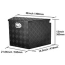 SucceBuy  Trailer Tongue Box Aluminum Alloy Tongue Box Tool Chest Heavy Duty Trailer Box Utility Trailer Tongue Box Pickup Truck