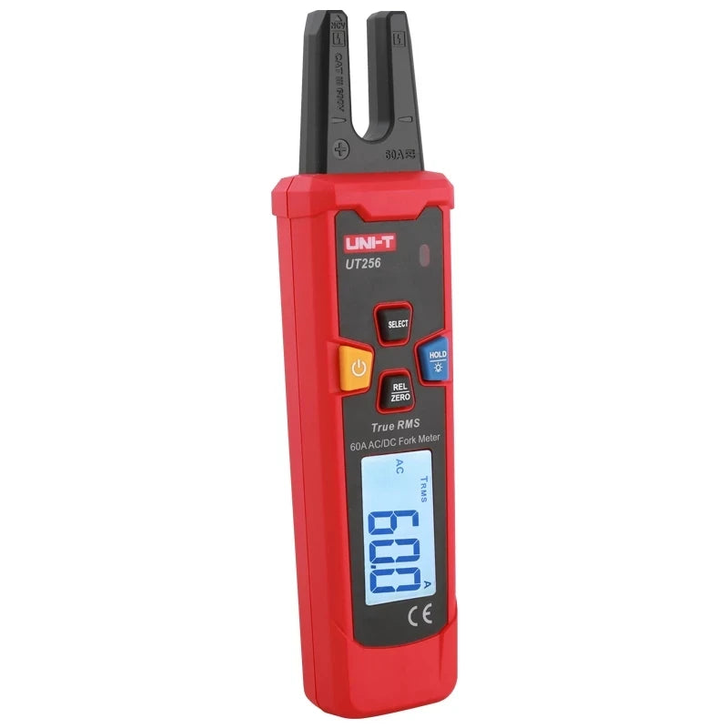 UNI-T UT256 60A AC/DC Fork Meter/True RMS Auto-Range Digital Clamp Ammeter/Electrical Universal Meter