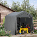 8' X 7' Garden Garage Storage Tent Metal Frame Bike Shed W/ Zipper Doors