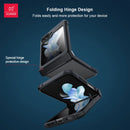 Xundd For Samsung Galaxy Z Flip 5 Case Airbags Shockproof Shell Camera Protect Galss&Transparent Back Cover Anti-fingerprint