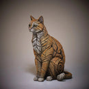 3D Cat Statue Resin Animal Sculpture Home Decor Accessories Sitting Cat Rupture Figurine Modern Art Crafts Collection Ornaments