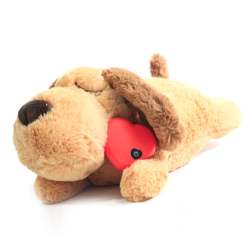 Heartbeat Puppy Behavioral Train Plush Toy Pet Soft Sleep Anxiety Reliver Doll